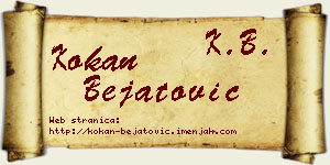 Kokan Bejatović vizit kartica